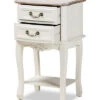 Baxton Studio Amalie Two-Tone 2-Drawer Nightstand Home