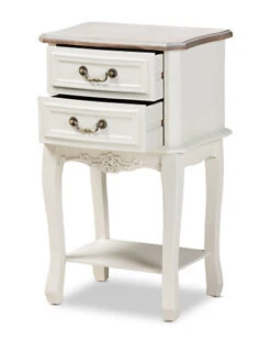 Baxton Studio Amalie Two-Tone 2-Drawer Nightstand Home