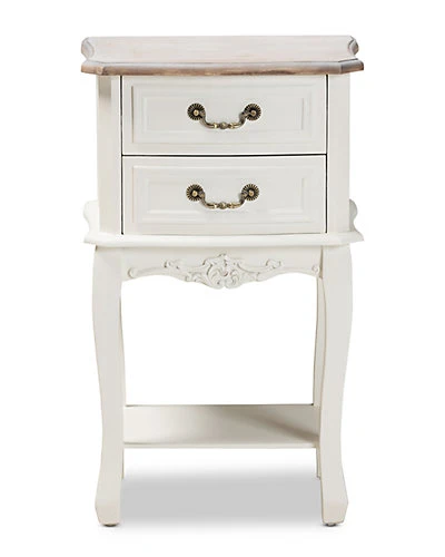 Baxton Studio Amalie Two-Tone 2-Drawer Nightstand Home - Image 2