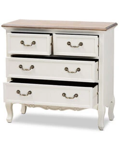 Baxton Studio Amalie Two-Tone 4-Drawer Accent Dresser Home