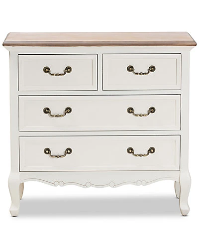 Baxton Studio Amalie Two-Tone 4-Drawer Accent Dresser Home - Image 3