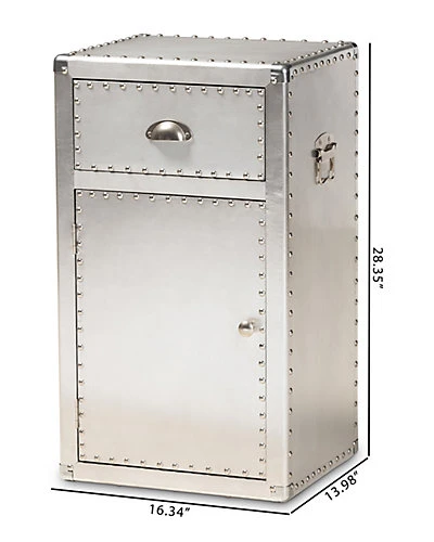 Baxton Studio Erge 1-Door Accent Storage Cabinet Home - Image 2