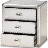 Baxton Studio Armel 3-Drawer Nightstand Home