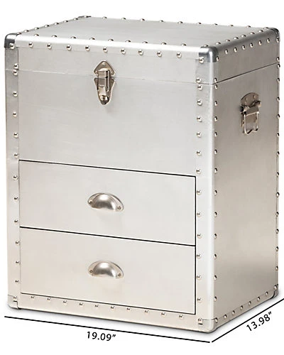 Baxton Studio Erge 2-Drawer Accent Storage Chest Home - Image 2