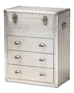 Baxton Studio Erge 3-Drawer Accent Storage Chest Home