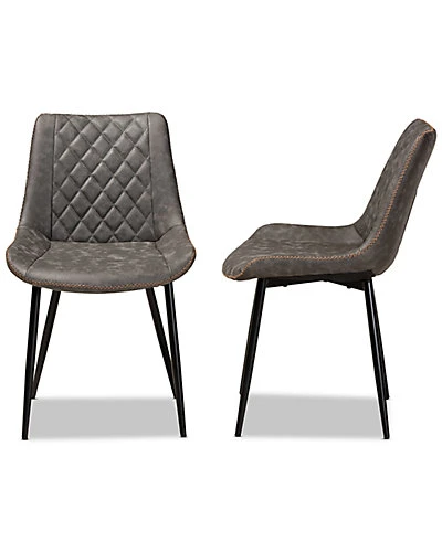 Baxton Studio Loire 2pc Dining Chair Set Home