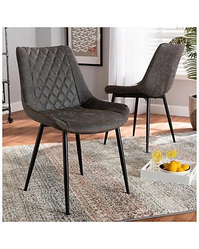 Baxton Studio Loire 2pc Dining Chair Set Home - Image 4
