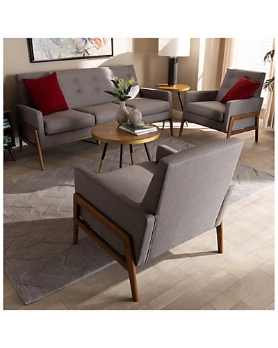 Baxton Studio Perris 3pc Living Room Set Home - Image 7