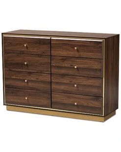 Baxton Studio Cormac And Gold Metal 8-Drawer Dresser Home
