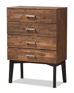 Baxton Studio Elena 4-Drawer Chest Home