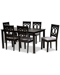 Baxton Studio Lenoir 7pc Dining Set Home