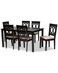 Baxton Studio Lenoir 7pc Dining Set Home