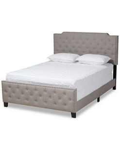 Baxton Studio Marion Button Tufted Panel Bed Home