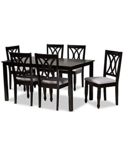 Baxton Studio Reneau 7pc Dining Set Home