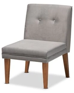 Baxton Studio Ewart Velvet Upholstered Dining Chair Home