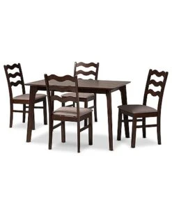 Baxton Studio Amara Mid-Century Modern 5Pc Dining Set Home