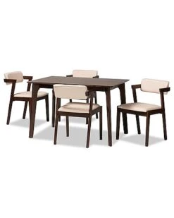 Baxton Studio Althea Mid-Century Modern Transitional 5Pc Dining Set Home