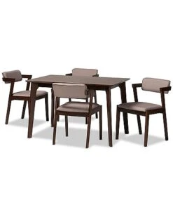 Baxton Studio Althea Mid-Century Modern Transitional 5Pc Dining Set Home