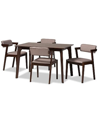 Baxton Studio Althea Mid-Century Modern Transitional 5Pc Dining Set Home