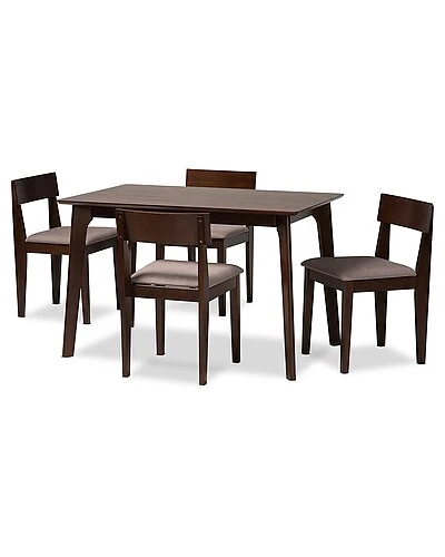 Baxton Studio Camilla Mid-Century Modern 5Pc Dining Set Home
