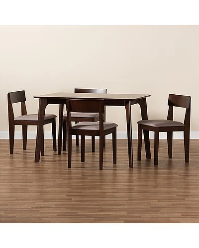 Baxton Studio Camilla Mid-Century Modern 5Pc Dining Set Home - Image 2
