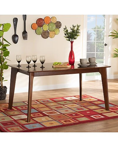 Baxton Studio Eneca Modern Contemporary 59-Inch Dining Table Home - Image 2
