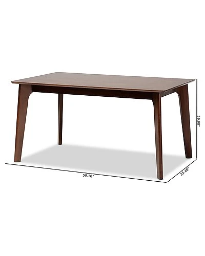 Baxton Studio Eneca Modern Contemporary 59-Inch Dining Table Home - Image 3