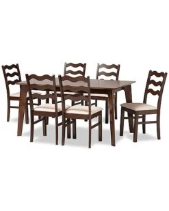 Baxton Studio Amara Mid-Century Modern 7Pc Dining Set Home