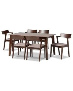 Baxton Studio Erenice Mid-Century Modern Transitional 7Pc Dining Set Home