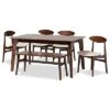 Baxton Studio Daria Mid-Century Modern 6Pc Dining Set Home