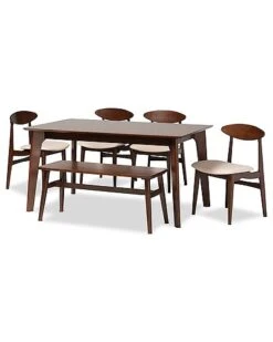 Baxton Studio Daria Mid-Century Modern 6Pc Dining Set Home