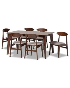 Baxton Studio Daria Mid-Century Modern 7Pc Dining Set Home