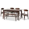 Baxton Studio Daria Mid-Century Modern 6Pc Dining Set Home