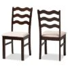 Baxton Studio Amara Mid-Century Modern 2Pc Dining Chair Set Home