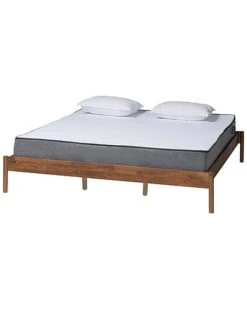 Baxton Studio Agatis Mid-Century Modern Bed Frame Home