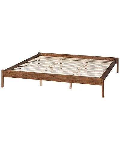 Baxton Studio Agatis Mid-Century Modern Bed Frame Home - Image 2