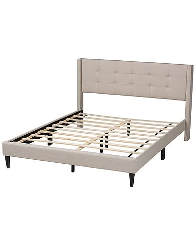 Baxton Studio Casol Mid-Century Modern Upholstered Platform Bed Home - Image 2
