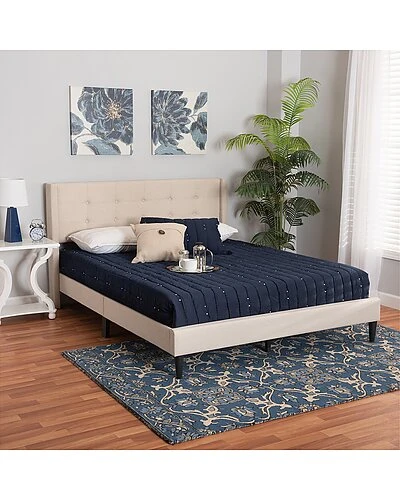 Baxton Studio Casol Mid-Century Modern Upholstered Platform Bed Home - Image 3