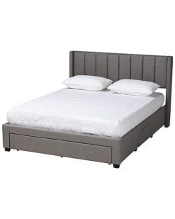 Baxton Studio Coronado Mid-Century Modern 3-Drawer Storage Platform Bed Home
