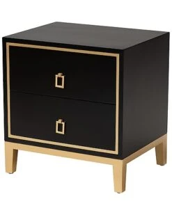 Baxton Studio Donald Modern 2-Drawer End Table Home