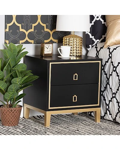 Baxton Studio Donald Modern 2-Drawer End Table Home - Image 2