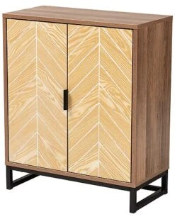 Baxton Studio Josephine Mid-Century Modern 2-Door Storage Cabinet Home