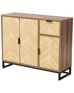 Baxton Studio Josephine Mid-Century Modern 3-Door Sideboard Home