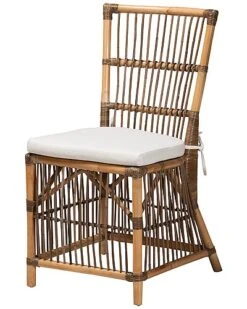 Baxton Studio Kim Modern Rattan Dining Chair Home