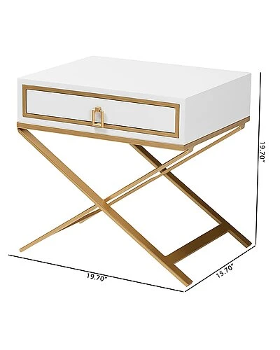 Baxton Studio Lilibet Modern 1-Drawer End Table Home - Image 4