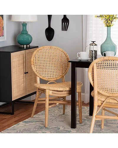 Baxton Studio Osaka Modern Rattan Dining Chair Home - Image 2