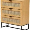 Baxton Studio Wyer Mid-Century Modern 3-Drawer Storage Cabinet Home