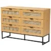 Baxton Studio Wyer Mid-Century Modern 6-Drawer Storage Cabinet Home