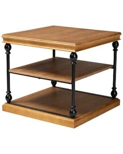 Baxton Studio Ebastian Traditional Industrial 3-Tier End Table Home