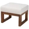 Baxton Studio Yashiya Mid-Century Modern Upholstered Ottoman Home